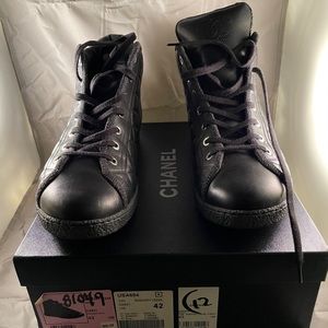 Quilted Black Chanel sneakers women’s SZ 42
